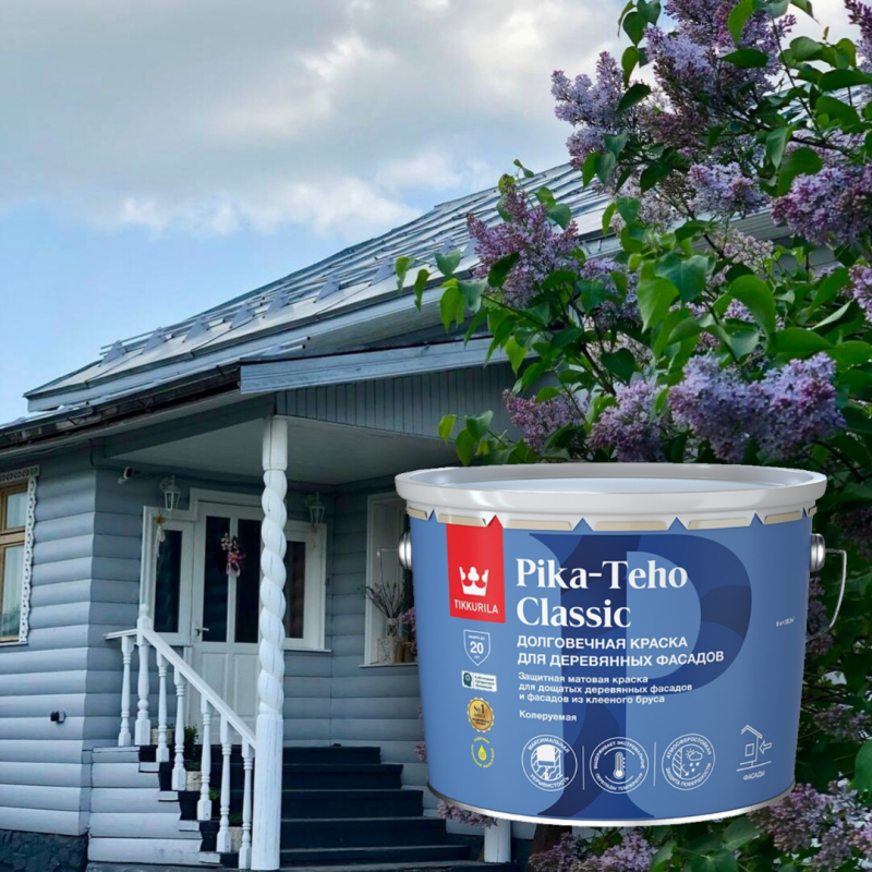Новинка: матовая краска Tikkurila Pika-Teho Classic для эффективной защиты деревянных дощатых фасадов