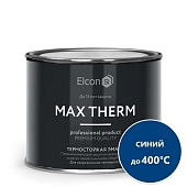 Эмаль термостойкая Elcon Max Therm антикоррозийная до 400 С RAL5005 синий 0,4 кг