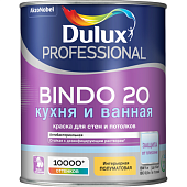 Краска влагостойкая Dulux Professional Bindo 20 Кухня и ванная полуматовый база BW 1 л