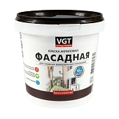 Краска фасадная VGT ВД-АК-1180 белоснежная 1,5 кг