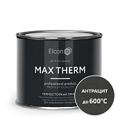 Эмаль термостойкая Elcon Max Therm антикоррозийная до 600 С антрацит 0,4 кг