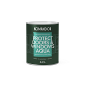 Эмаль универсальная Komandor Protect Doors&Windows Aqua полуматовый база C 0,9 л